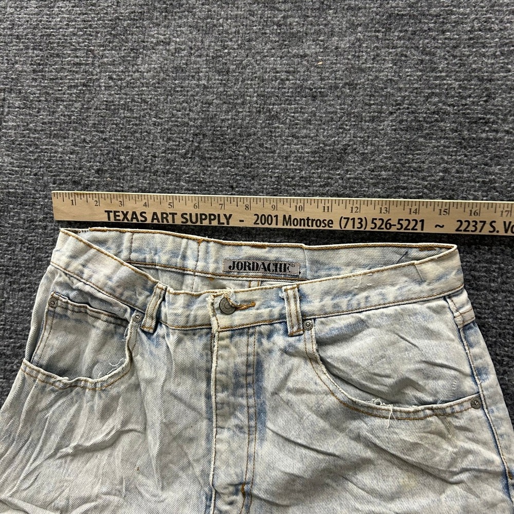 Jordache Denim Shorts Womens Size 32 Light Wash Frayed Hem High Waisted Basics